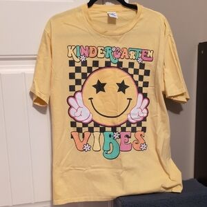 Yellow Kindergarten Vibes Graphic T-Shirt